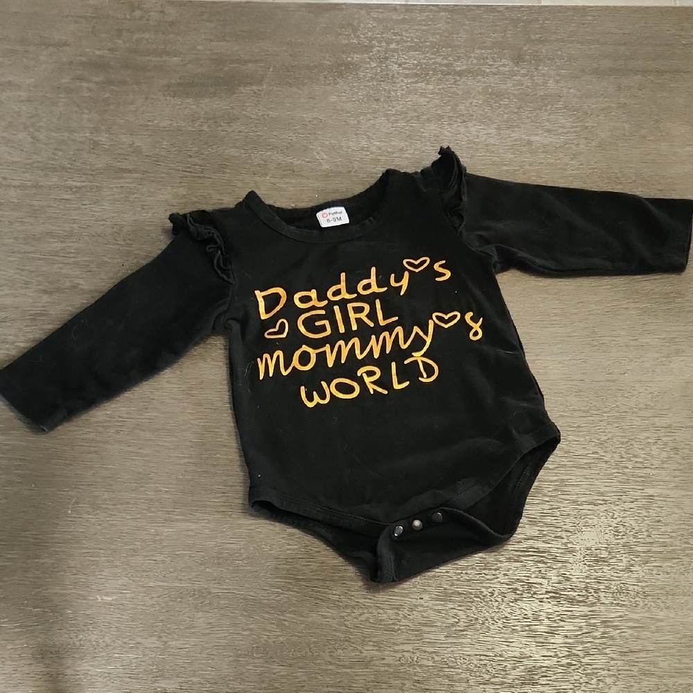 PatPat Black and Gold Baby Bodysuit